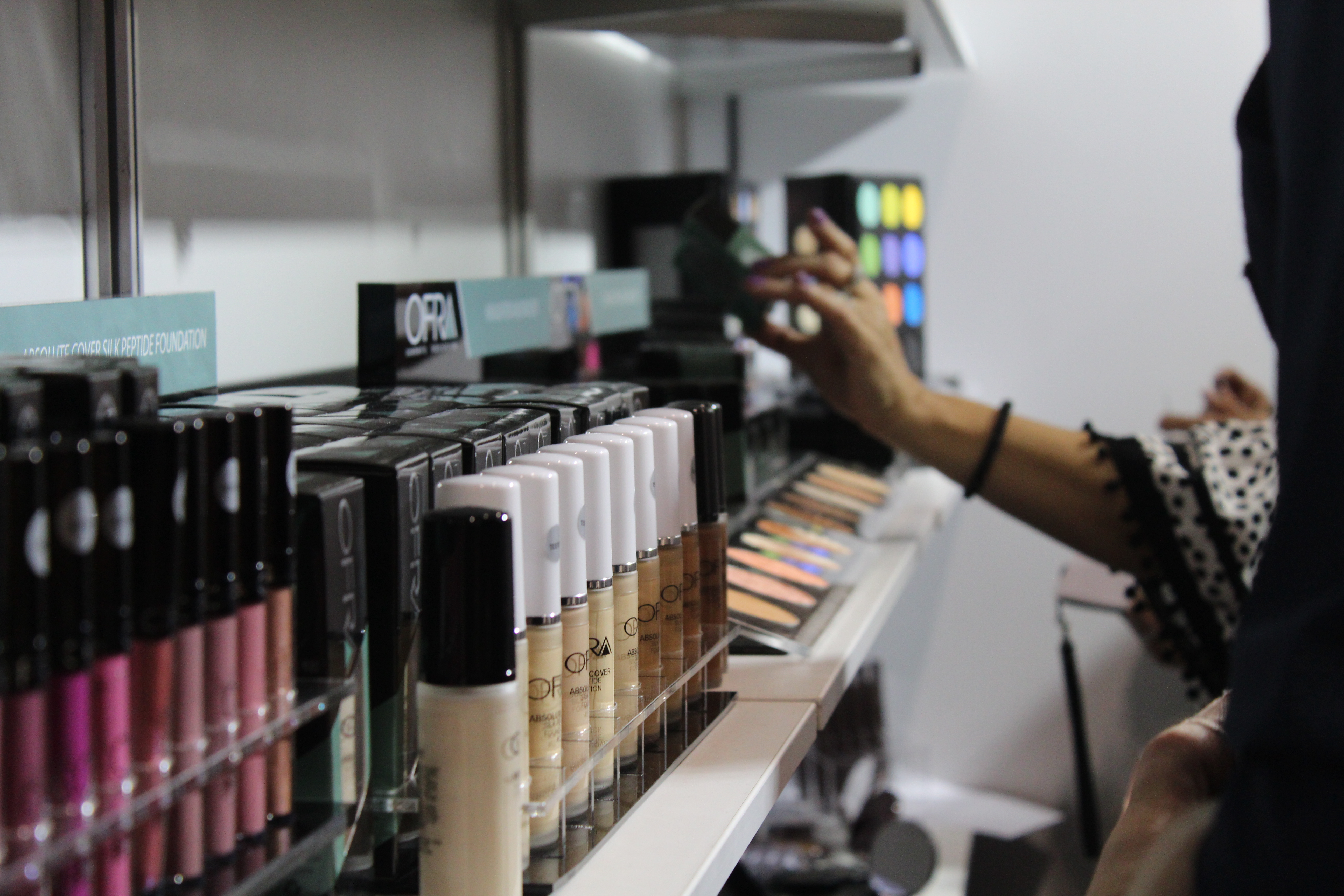 OFRA cosmetics on display at the Beauty Expo in Melbourne